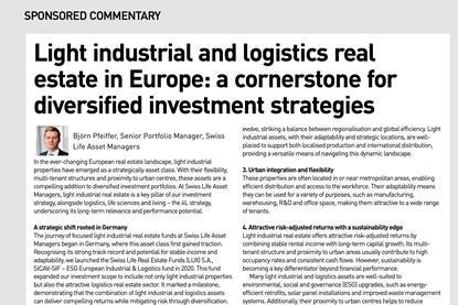 Light industrial and logistics real estate in Europe: a cornerstone for diversified investment strategies