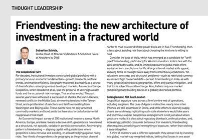 Friendvesting: the new architecture of investment in a fractured world