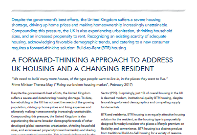a forward thinking approach to address uk housing and a changing resident