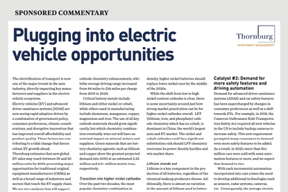 Plugging into electric vehicle opportunities