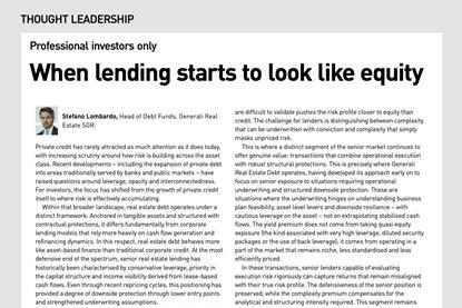 When lending starts to look like equity