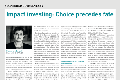 Impact investing - Choice precedes fate