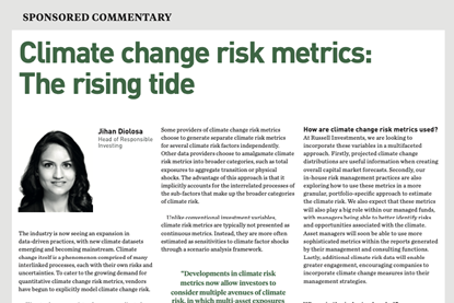 Climate change risk metrics - The rising tide
