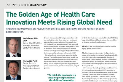 The Golden Age of Health Care Innovation Meets Rising Global Need
