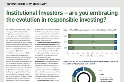 Institutional Investors – are you embracing the evolution in responsible investing?