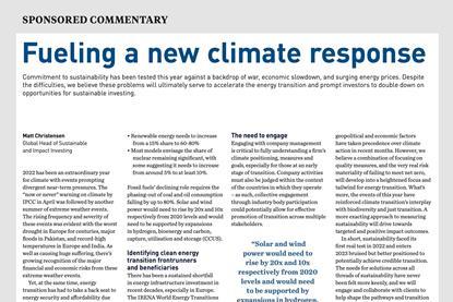 Fueling a new climate response