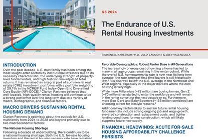 The Endurance of U.S. Rental Housing Investments