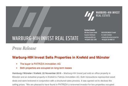 2018 11 22 press release warburg hih invest sells properties in krefeld an muenster copy