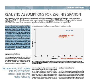 Realistic Assumptions For ESG Integration