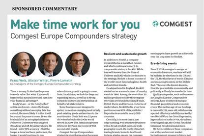 Make time work for you- Comgest Europe Compounders strategy