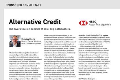 Alternative Credit- The diversification benefits of bank originated assets.