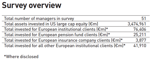 survey overview us large cap equity managers